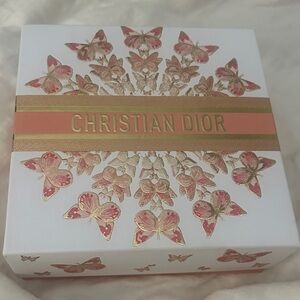Dior White Box with Pink and Gold Butterfly Design